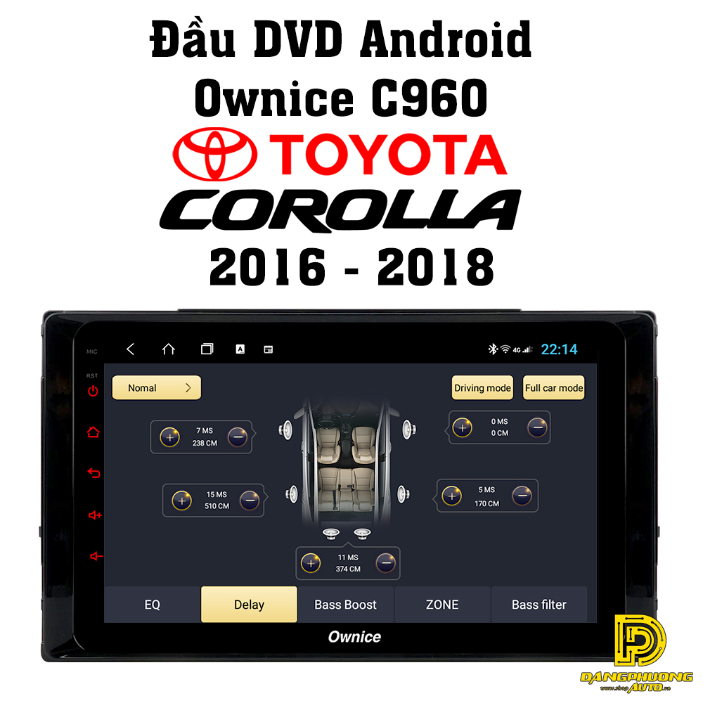 Đầu DVD android Ownice C960 xe Toyota Corolla 2016 - 2018