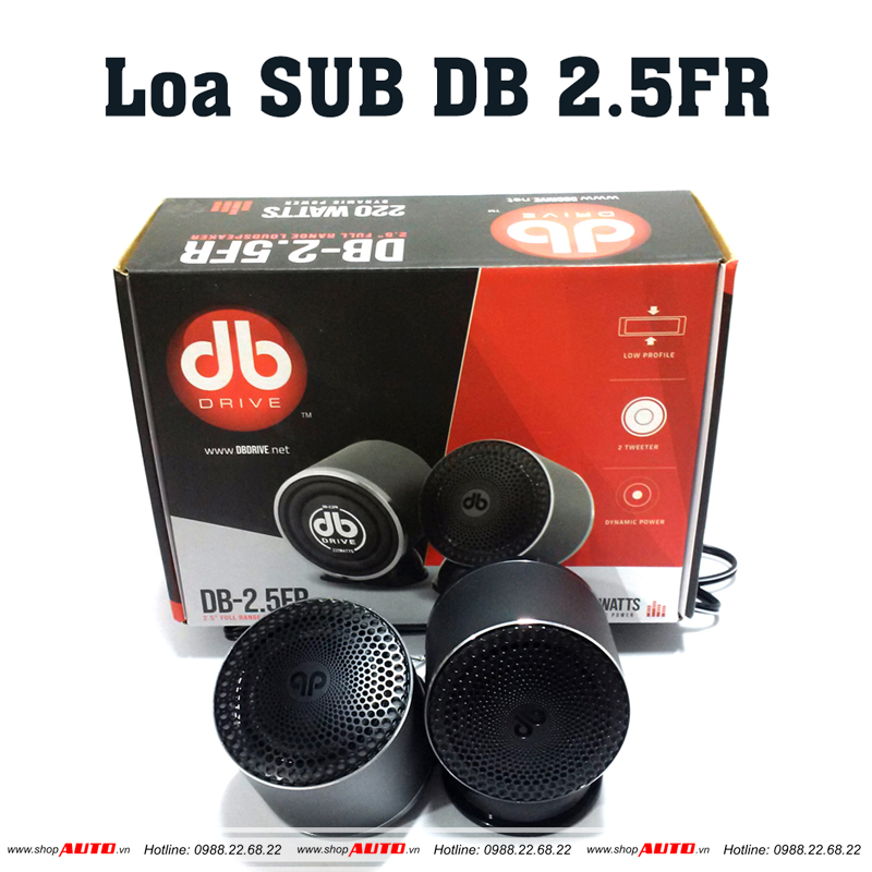 Loa siêu trầm - Loa sub cho xe ô tô DB 2.5FR chất lượng cao