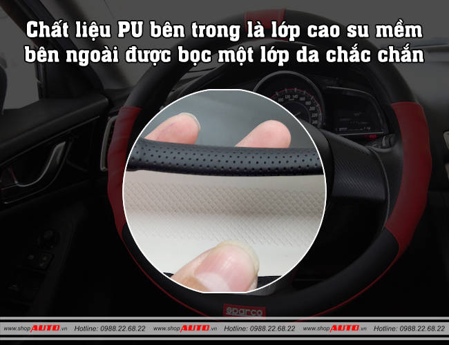 Bọc vô lăng sparco 1103RS