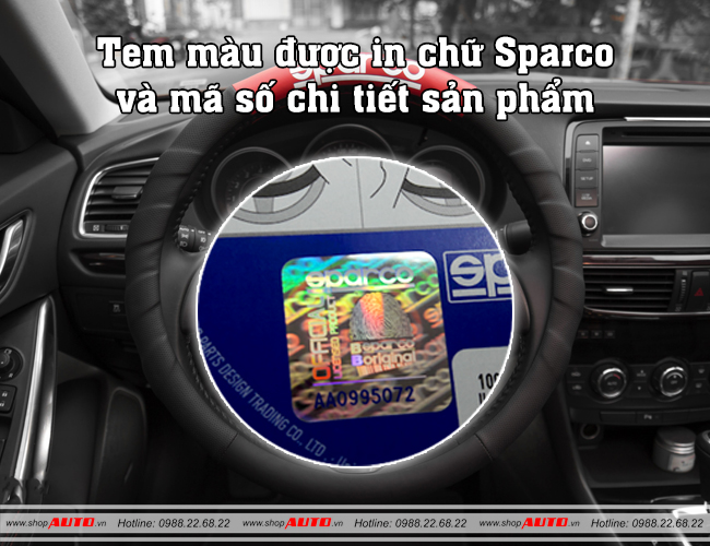 Bọc vô lăng ô tô Sparco 1111RS