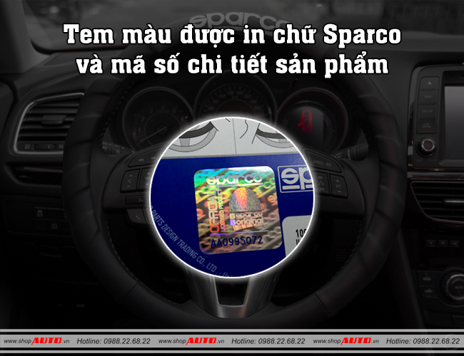 Bọc vô lăng sparco 1111GR