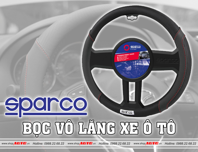 Bọc vô lăng sparco 1113BK