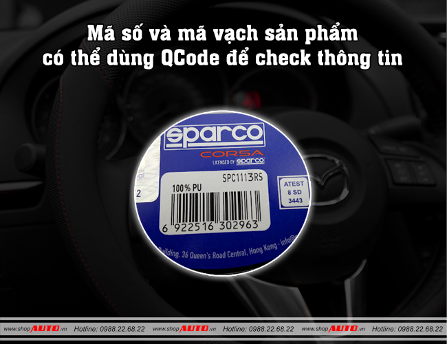 Bọc vô lăng sparco 1113BK