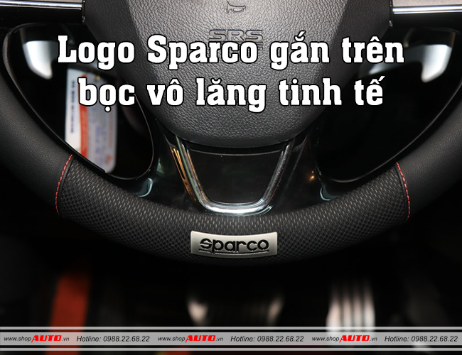 Bọc vô lăng sparco 1113BK