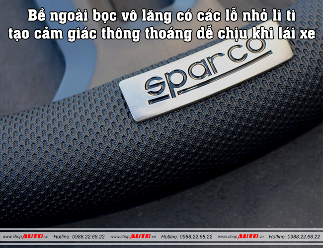 Bọc vô lăng sparco 1113BK