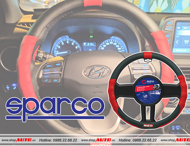 Bọc vô lăng sparco cho xe Hyundai