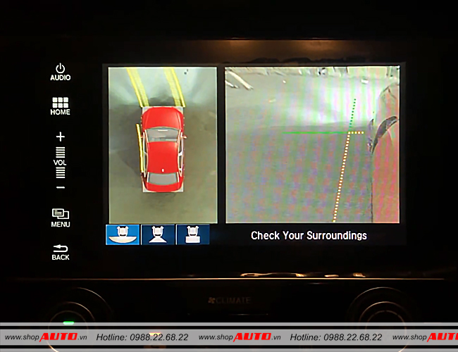 Tính năng camera 360 oto xe Honda Civic