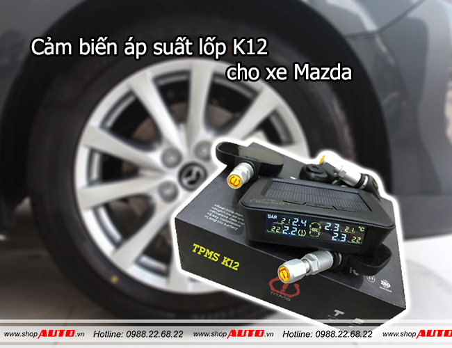 Cảm biến áp suất lốp k12 cho xe Mazda 2