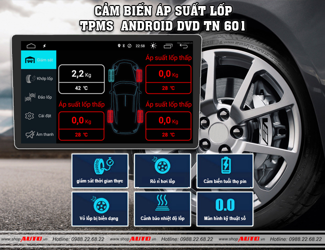 Cảm biến áp suất lốp TPMS TN601 cho xe Toyota Vios