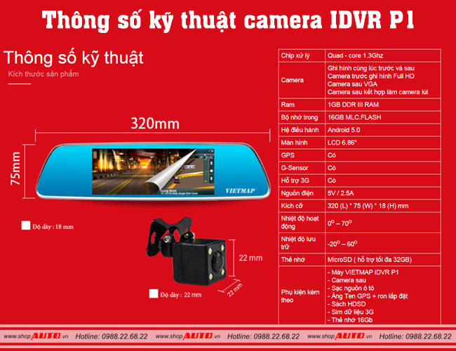 Camera hành trình Vietmap IDVR P1