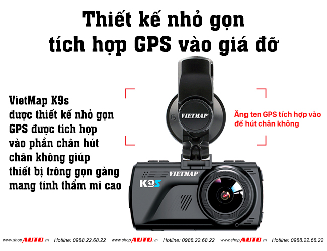 Camera hành trình ô tô VietMap K9S