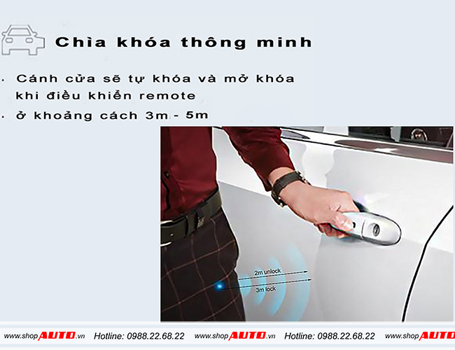 Tự động chốt cửa và mở cửa xe