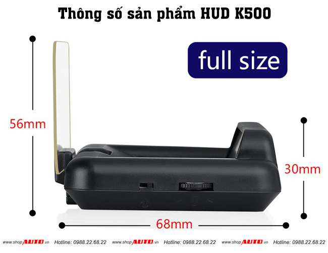 hiển thị tốc độ hud xe ô tô k500