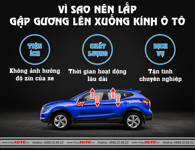 Hướng dẫn gập gương lên kính Toyota Rush