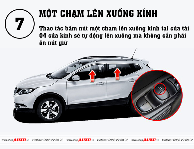 Lên xuống kính tự động xe ô tô