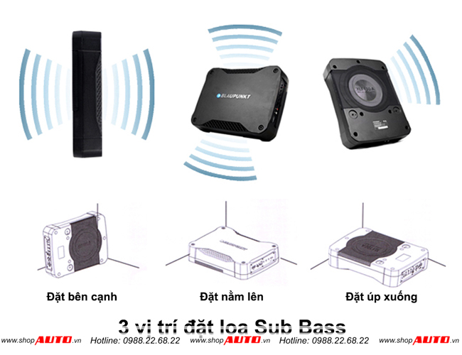 Vị trí loa Sub Bass siêu trầm BLAUPUNKT XLF 180A