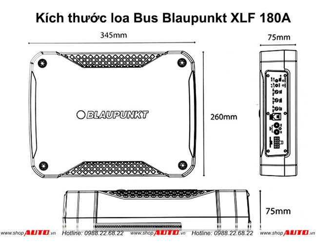 Tính năng loa Sub Bass siêu trầm BLAUPUNKT XLF 180A