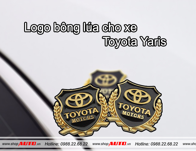 Logo bông lúa cho xe Toyota Yaris