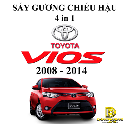 Sấy gương xi nhan kính chiếu hậu 4 in 1 cho xe ô tô TOYOTA VIOS 2008 - 2014