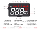 Thiết bị hiển thị tốc độ trên kính lái HUD A100S cho xe Honda Jazz