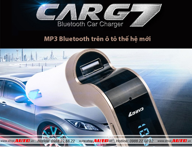 Tẩu sạc nghe nhạc trên ô tô Car G7